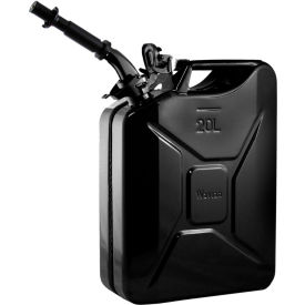 Jerry Can w/Spout & Spout Adapter, Black, 20 Liter/5 Gallon Capacity
