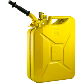 Jerry Can w/Spout & Spout Adapter, Yellow, 20L/5 Gal Capacity - 3011