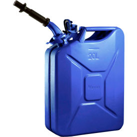 Jerry Can w/Spout & Spout Adapter, Blue, 20 Liter/5 Gallon Capacity