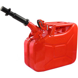 Jerry Can w/Spout & Spout Adapter, Red, 10 Liter/2.64 Gallon Capacity