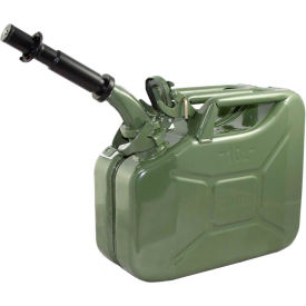 Jerry Can w/Spout & Spout Adapter, Green, 10 Liter/2.64 Gallon Capacity