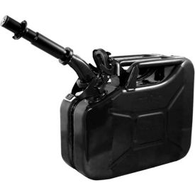 Jerry Can w/Spout & Spout Adapter, Black, 10 Liter/2.64 Gallon Capacity