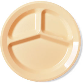 Plate, 3 Compartment 9", Beige