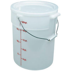 Pail with Bail, 14-7/8" Diameter x 15" Height, White