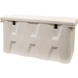 Outdoor Dock Storage Box, Medium, 51"L x 23"W x 26"H, White, Polyethylene