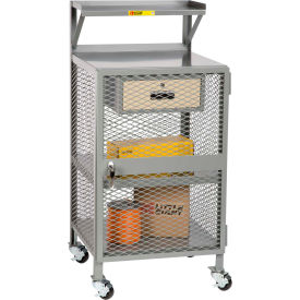 Enclosed Shop Desk 22" x 24" with Locking Storage Drawer