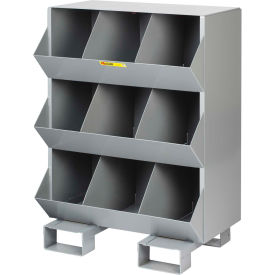 Welded Steel Stationary Storage Bin 32"L x 20"W x 45-1/2"H 9 Openings