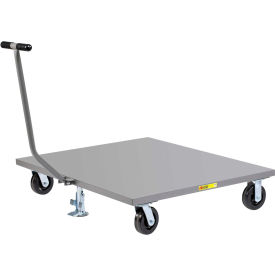 Pallet Dolly with T-Handle - Solid Deck - 48 x 48 & Floor Lock