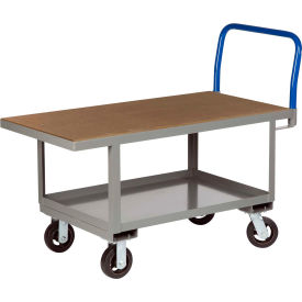 Work Height Platform Truck with Lower Shelf 24 x 60 Fixed Height