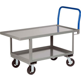 Work Height Platform Truck with Lower Shelf 24 x 60 Fixed Height