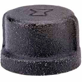 1 In. Black Malleable Cap 150 PSI Lead Free