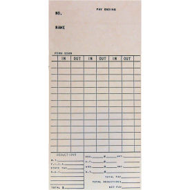 Time Cards for BX-1500, Bi-Weekly, 250/Pack