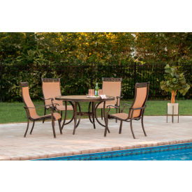 Monaco 5 Piece Outdoor Dining Set w/ 4 Sling Chairs.