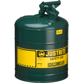Type I Steel Safety Can, 5 Gallon (19L), Self-Close Lid, Green