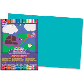 SunWorks Groundwood Construction Paper, 12"x18", Turquoise, 50 Sheets