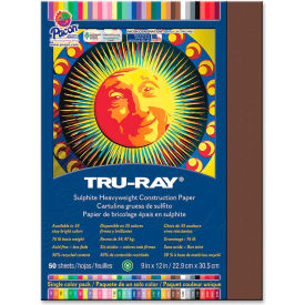 Tru-Ray Sulphite Construction Paper, 12"x9", Dark Brown, 50 Sheets
