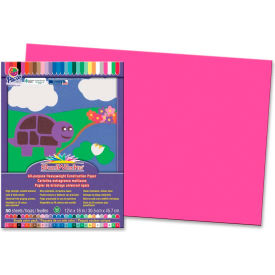 SunWorks Groundwood Construction Paper, 18"x12", Hot Pink, 50 Sheets