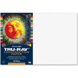 Tru-Ray Construction Paper, 18"x12", White, 50 Sheets