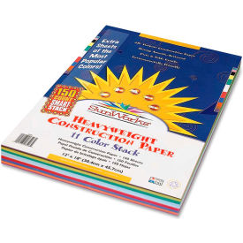 SunWorks Smart-Stack Construction Paper, 12"x18", Assorted, 150 Sheets