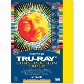 Tru-Ray Construction Paper, 9"x12", Yellow, 50 Sheets