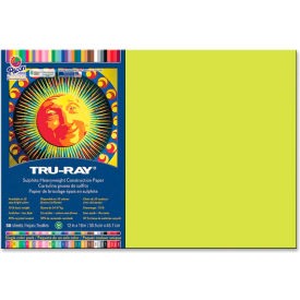 Tru-Ray Sulphite Construction Paper, 12"x18", Brilliant Lime, 50 Sheets