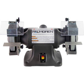 Palmgren Bench Grinder with Wheel Guards & Dust Collection Ports, 7" Wheel Dia