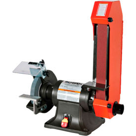 Combination Belt & Bench Grinder, 8" Wheel Dia, 3/4HP, 120/240V