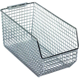 Wire Mesh Bin, 10-3/4"L x 5-1/2"W x 5"H, Chrome