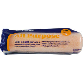 9" x 3/8" Medium Density 100% Polyester Roller Cover, 24/Case - 9AP038