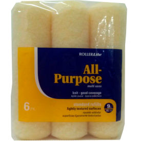 9" x 3/8" High-Density Polyester Fabric Roller Cover, 6/Pack 6/Case