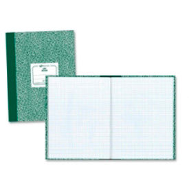 Lab Book, 5"x5" Quad, 60 Sheets, 10-1/8"x7-7/8", Green Marble Cover