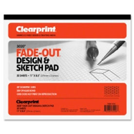 Grid Paper Pad, 20lb., 30 Degree Isometric, 8-1/2"x11", 30 Sheets