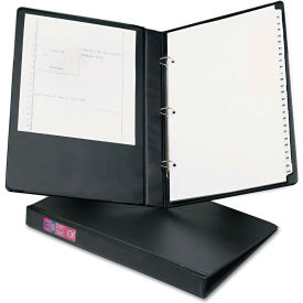 Legal Three-Ring Durable Binder w/Round Rings, 1" Capacity, Black