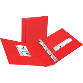 Durable Binder with Slant Rings, Vinyl, 11 x 8 1/2, 2", Red