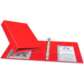 Durable Binder with Slant Rings, Vinyl, 11 x 8 1/2, 1 1/2", Red