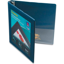 Framed View Binder with Gap Free Slant Rings, 1/2" Capacity, Navy Blue