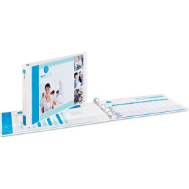 Tabloid Heavy-Duty View Binder, Slant Ring, 3" Capacity, 11 x 17, White