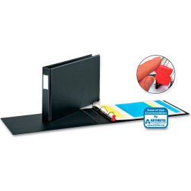 Easy Open Tabloid 11" x 17" Locking Slant-D Ring Binder, 1-1/2", Black