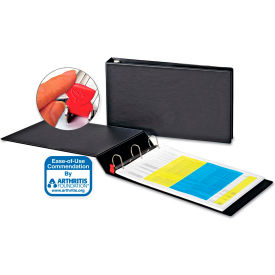 Easy Open Tabloid 11" x 17" Locking Slant-D Ring Binder, 2", Black