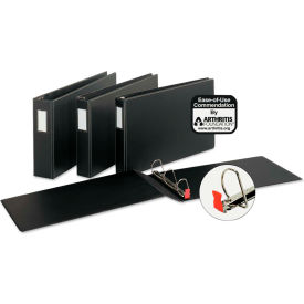 Easy Open Tabloid 11" x 17" Locking Slant-D Ring Binder, 1", Black