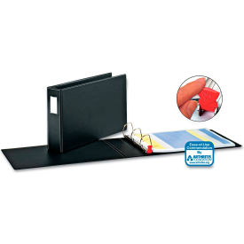Easy Open Tabloid 11" x 17" Locking Slant-D Ring Binder, 3", Black