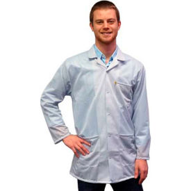 ESD 3/4 Length Jacket, Snap Cuff, White, 4XL