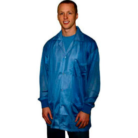 ESD Jacket, Collared, Knit Cuff, Light Blue, 2XL