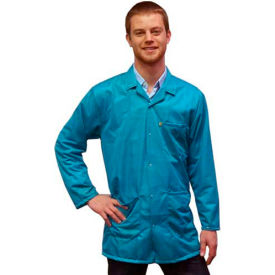 ESD 3/4 Length Jacket, Snap Cuff, Teal, Large