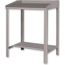Shop Desk, Sloped Surface with Lip, 36"W x 30"D, Gray