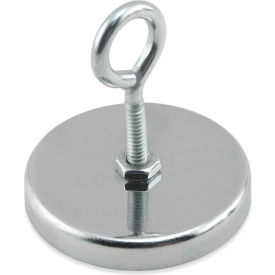 Ceramic Hang-It Magnet RB50EB with Attached Eyebolt 35 Lbs. Pull Chrome Plating