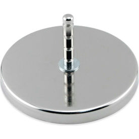 Ceramic Hang-It Magnet RB100POST with Attached Grooved Post 200 Lbs. Pull Chrome