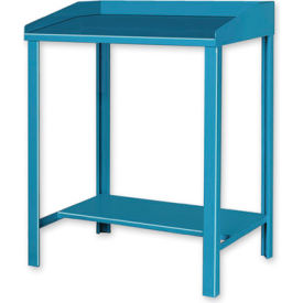 Shop Desk, Sloped Surface with Lip, 36"W x 30"D, Blue
