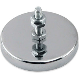 Ceramic Mount-It Magnet RB50B3N with Attached Screw and Nuts 35 Lbs. Pull Chrome