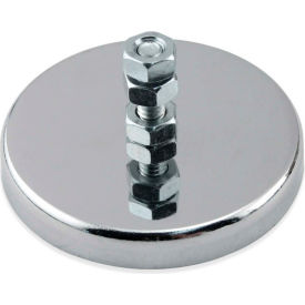 Ceramic Mount-It Magnet RB70B3N with Attached Screw and Nuts 65 Lbs. Pull Chrome